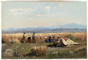 At the grain harvest - Alois Hänisch