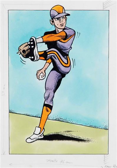 Baseball player by Kaja Saudek