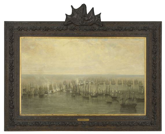 The Action at Trafalgar by William Daniell, October 1805, 1805