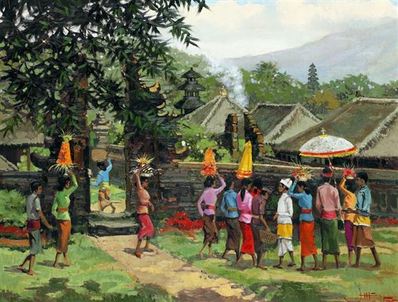 Upacara Bali by Yap Hian Tjay, 1995