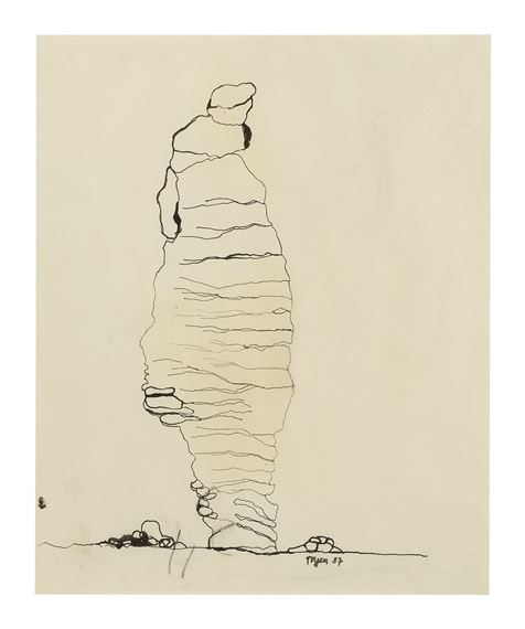 ÉTUDE POUR "LES SPECTRES DU DÉSERT" by Toyen, dated 37