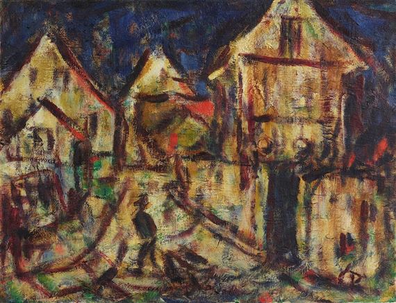  Häuser in Soest by Christian Rohlfs, Circa 1918