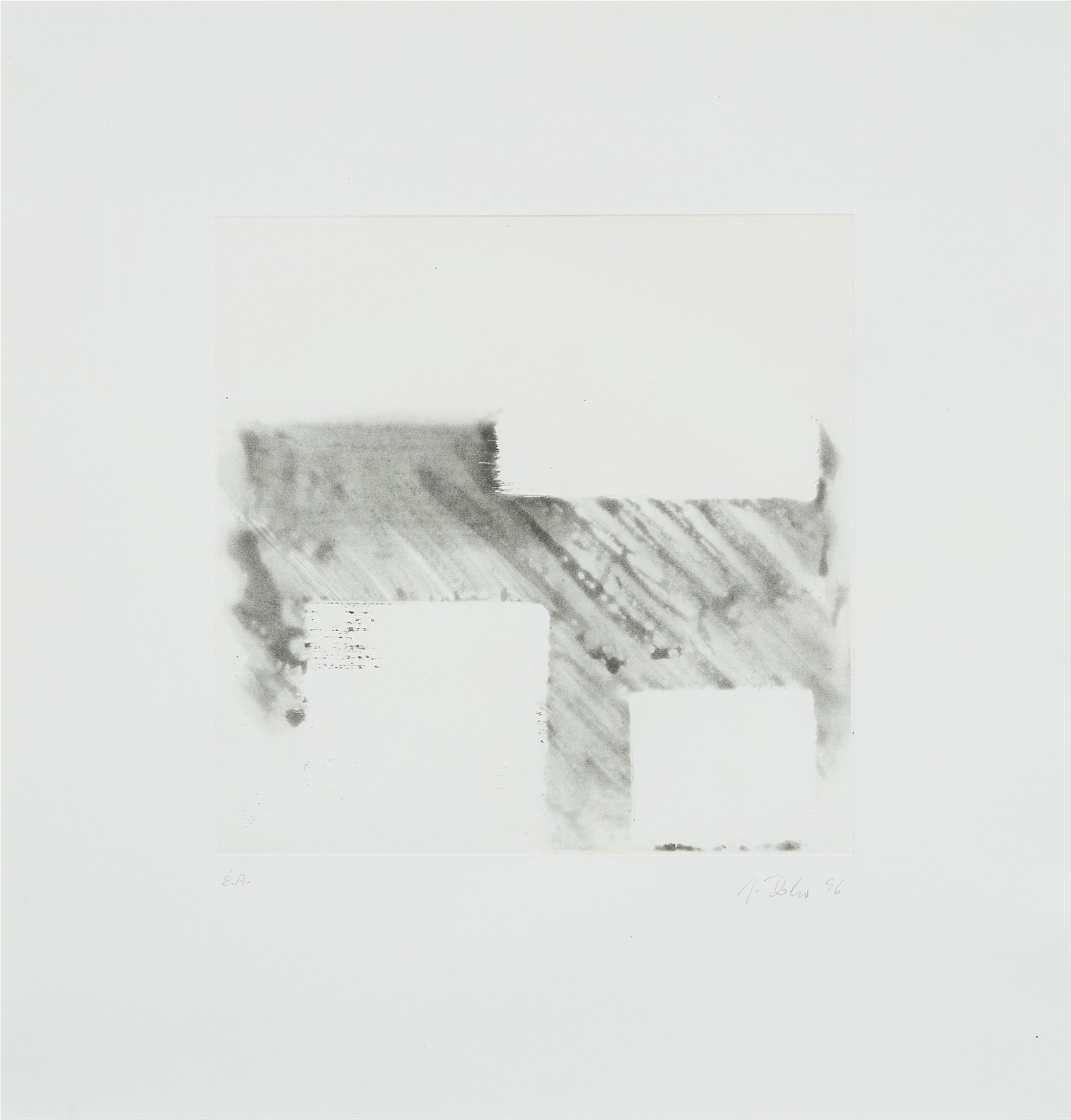 Artwork by Günter Dohr, Untitled, Made of etching on card