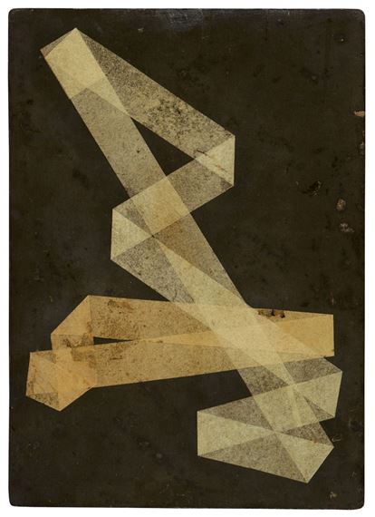  Gefaltete Streifen in Weiß und Gelb auf Schwarz