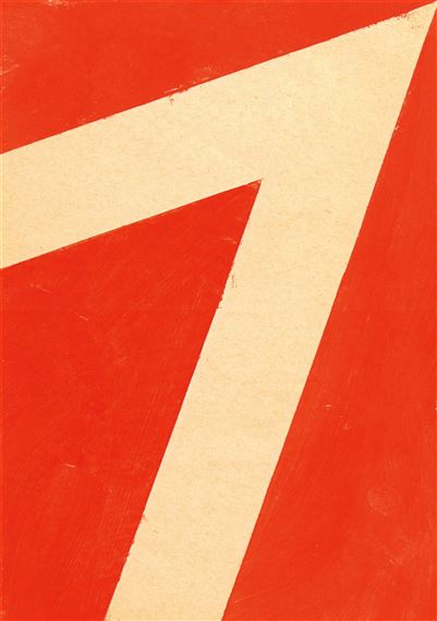  Ohne Titel (Faltung Weiß auf Rot)