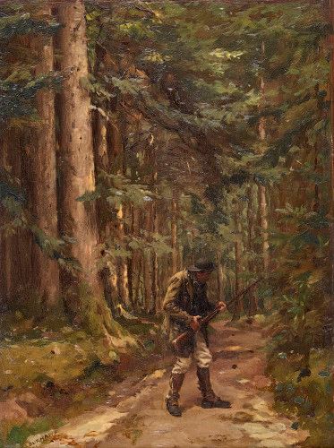 Le chasseur by Eugene Burnand, 1881
