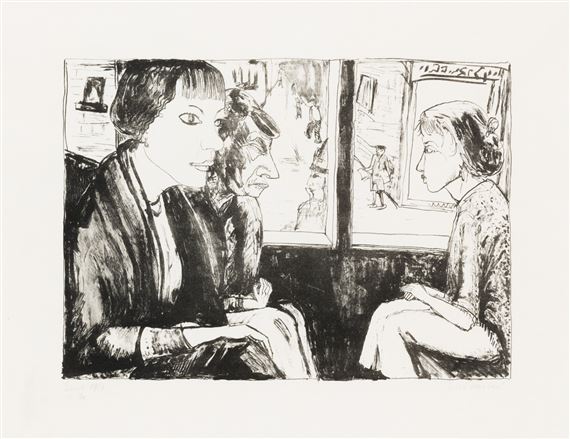 In der Tram by Erich Heckel, 1916