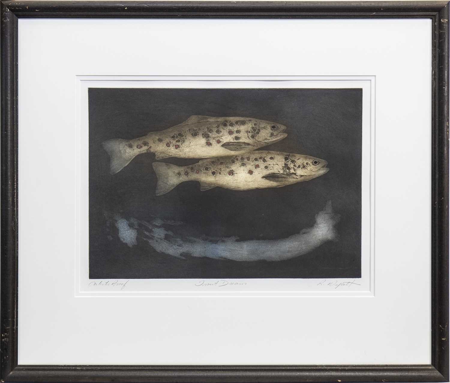 Artwork by Bob Wyatt, TROUT, Made of etching