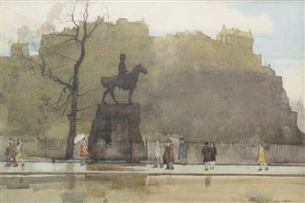 EDINBURGH CASTLE FROM PRINCES STREET - Charles Goddard Napier