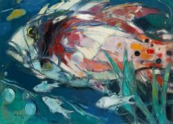 Poissons dans les algues by Maurice Leclercq, 1998