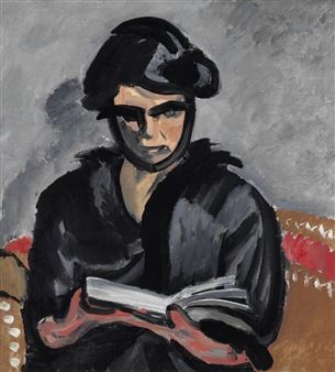 “Læsende dame, Ida” (Woman reading, Ida) - Harald Giersing