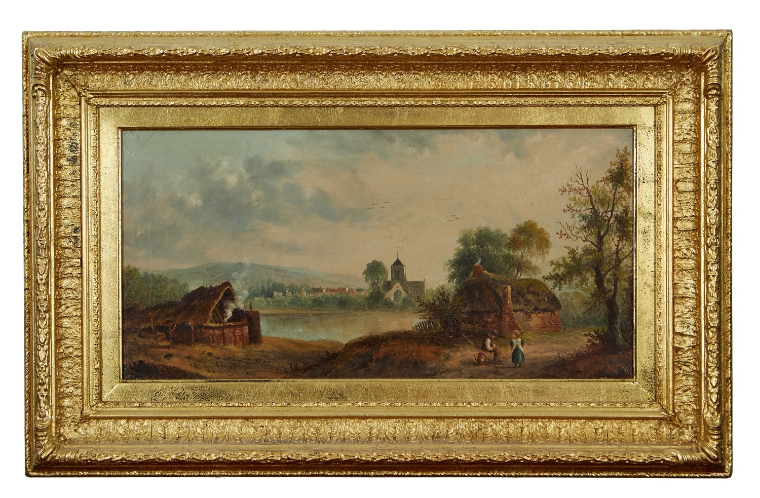 British School, 19th Century | English Rural Scene with Lake and ...