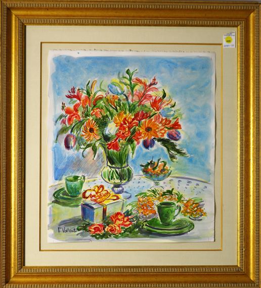 Cafe Table Still Life - F. Valenti