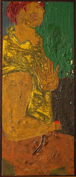 Untitled (Abstract Figure with Red Hair) by José Lerma