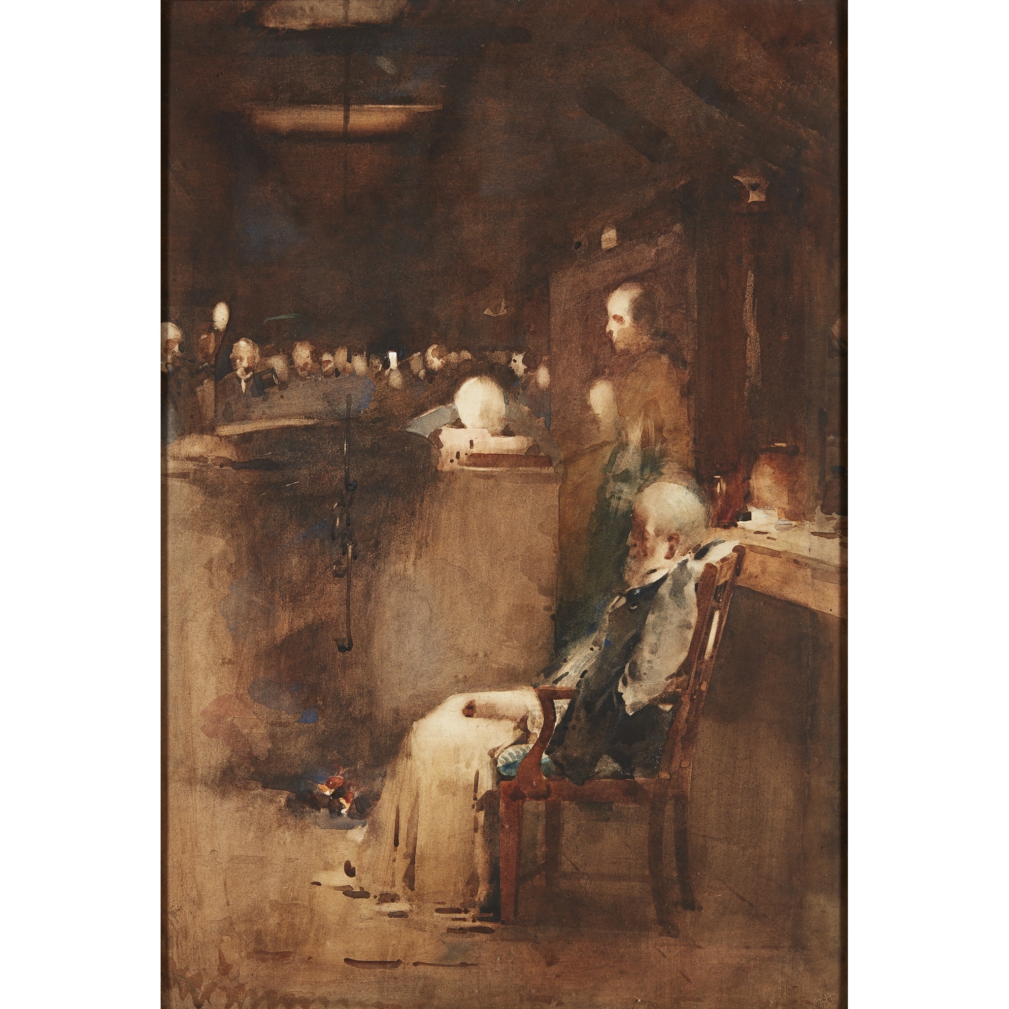 Artwork by Arthur Melville, Study for The Old Covenanter, Made of Watercolour