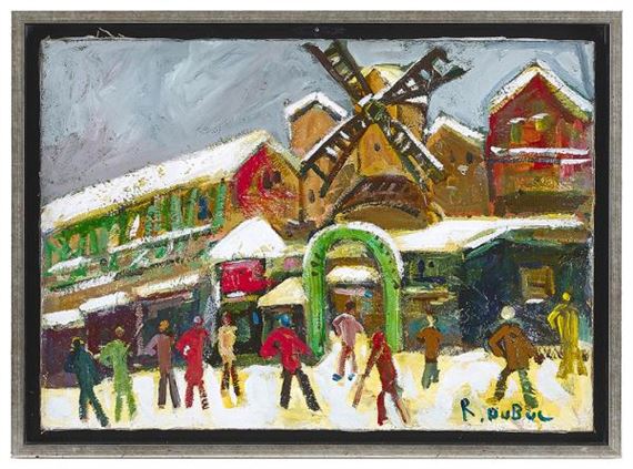 Roland Dubuc | Le moulin de la Galette sous la neige | MutualArt