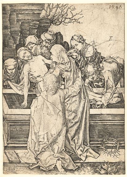The entombment by Martin Schongauer, circa 1480