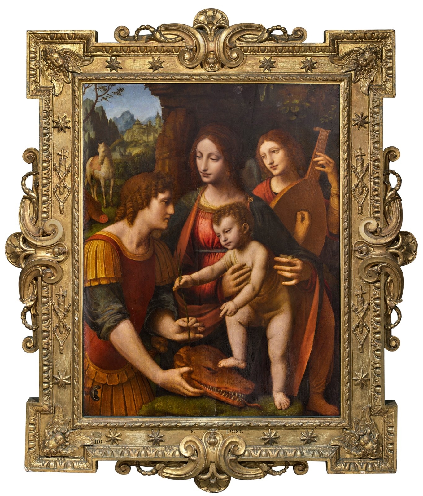 Vierge à l'Enfant avec Saint Georges et un ange musicien by Bernardino Luini