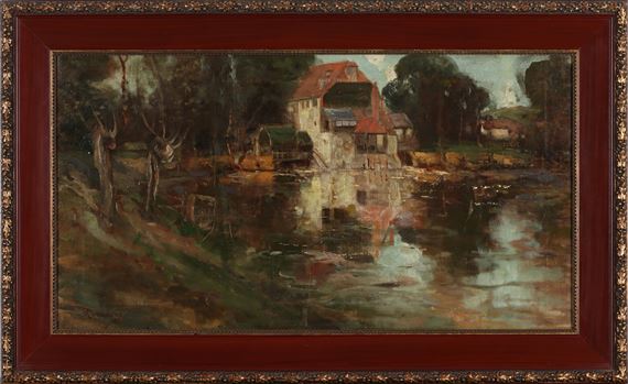 Wassermühle im Sommer by Mihaly Munkacsy