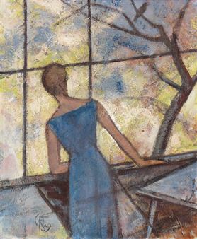 Mädchen am Fenster - Werner Fechner