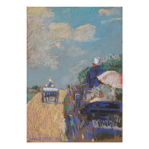 THE DRIVE NEAR PARIS by Childe Hassam, dated 1931