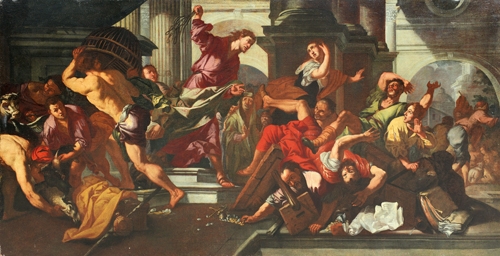 Antonio Zanchi | Gesù caccia i mercanti dal tempio | MutualArt