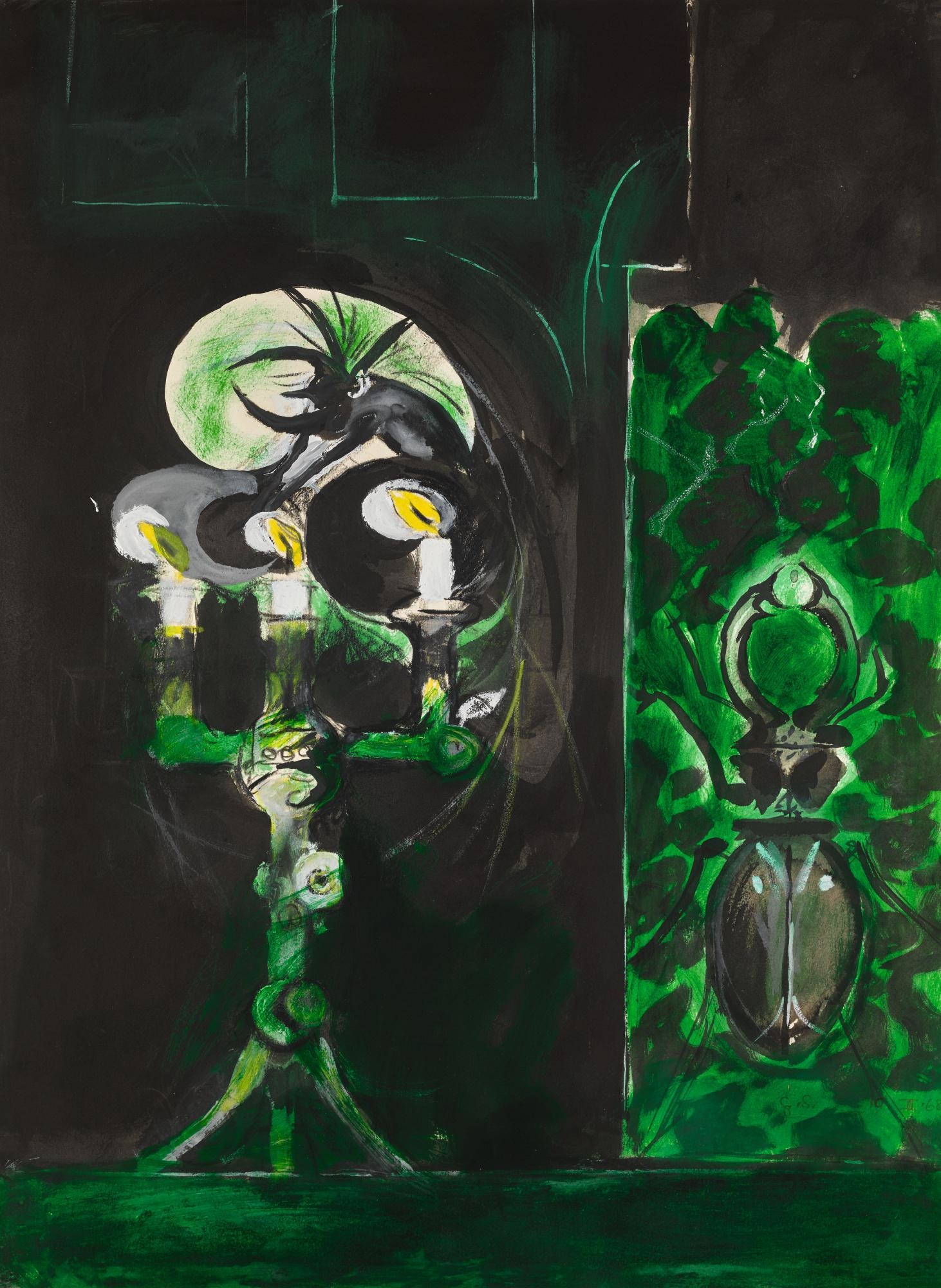 Graham Sutherland | NIGHT, INSECT AND CANDLESTICK (10) | MutualArt