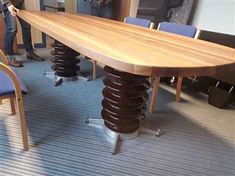 Unique dining table with steel and porcelain frame - Gunnar Bielefeldt