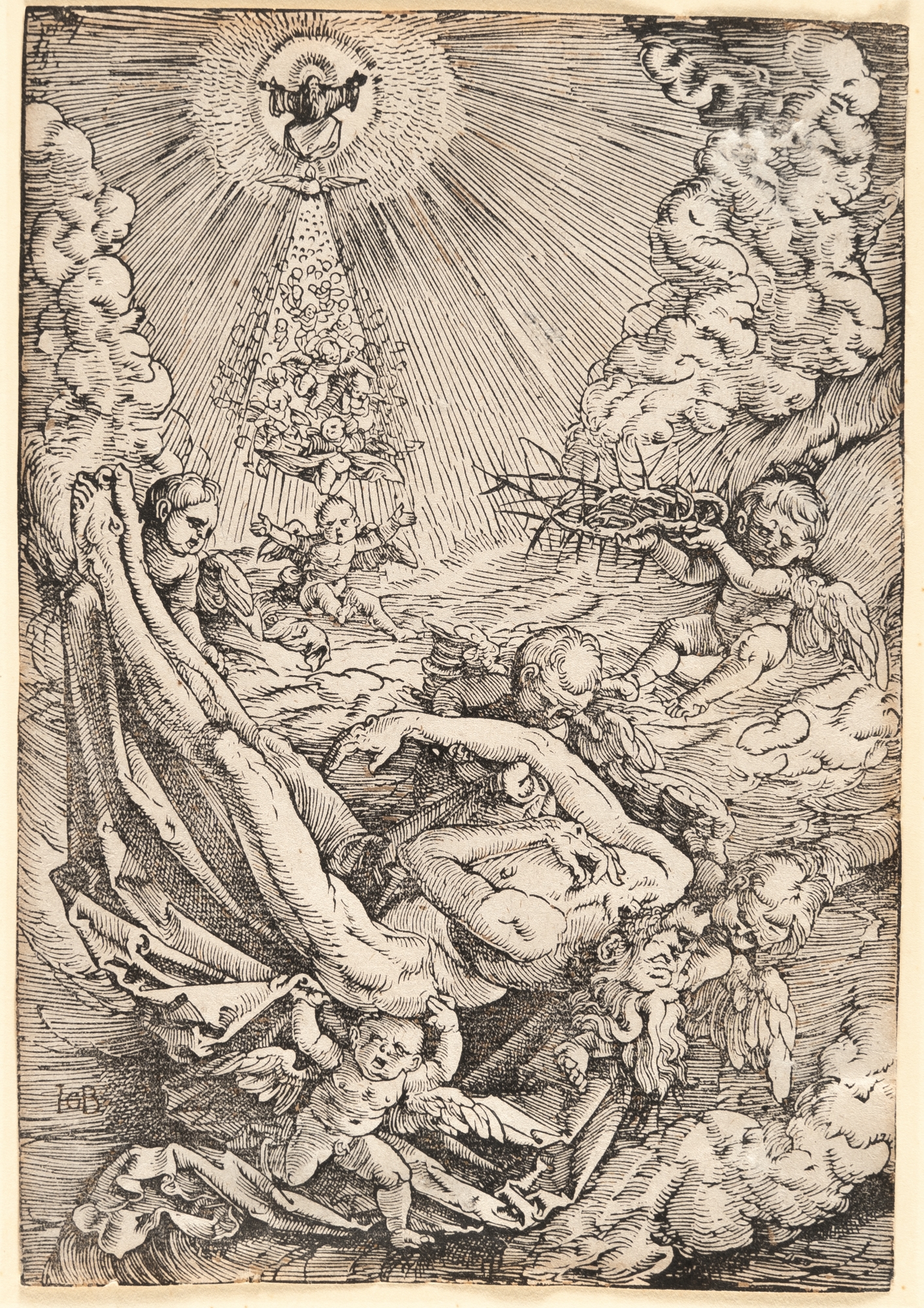 The Body of Christ carried by angles towards heaven by Hans Baldung Grien, 1516