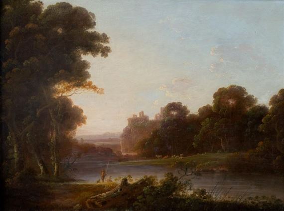 River Landscape with Ruins by John Rathbone