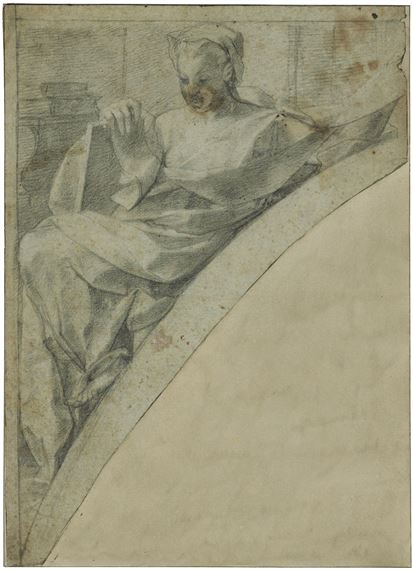 A prophetess holding a tablet by Italian School, 16th Century, 16th Century