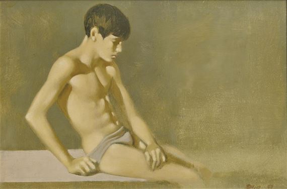 Seated Boy by Robert R. Bliss, 1968