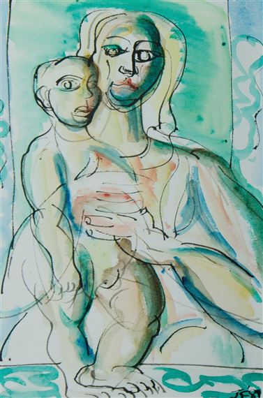Mother & Child by Joe Furlonger, 1989