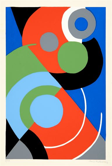 "Ohne Titel" by Sonia Delaunay, 1957