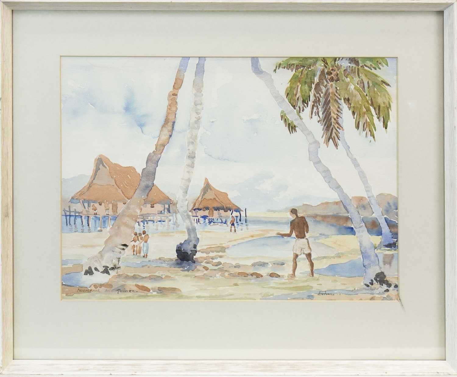 Diane Esmond VILLAGE SCENE ON THE NEW GUINEA ISLAND OF NOEMFOOR