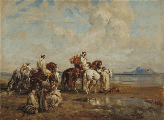 Henri-Émilien Rousseau | Arab horsemen in the desert (Circa 1920 ...
