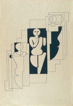 Treppen-Komposition by Willi Baumeister, 1921