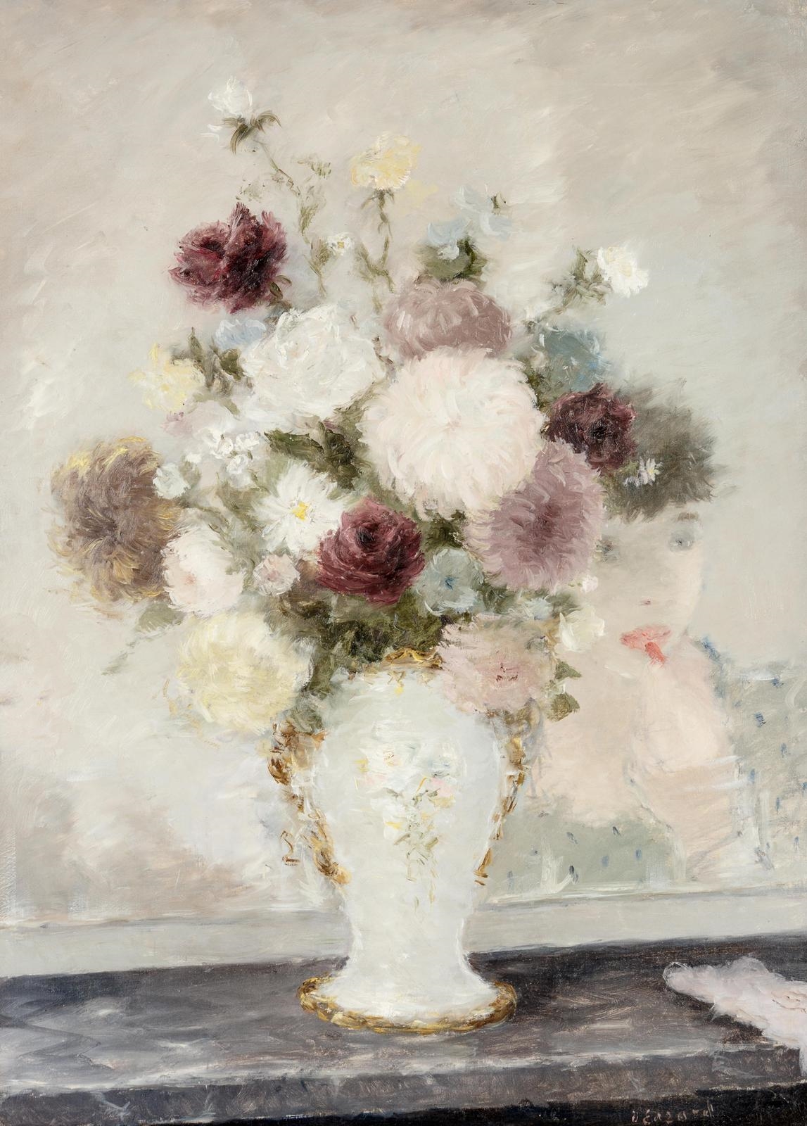 Dietz Edzard | Still Life with Woman and Flowers | MutualArt