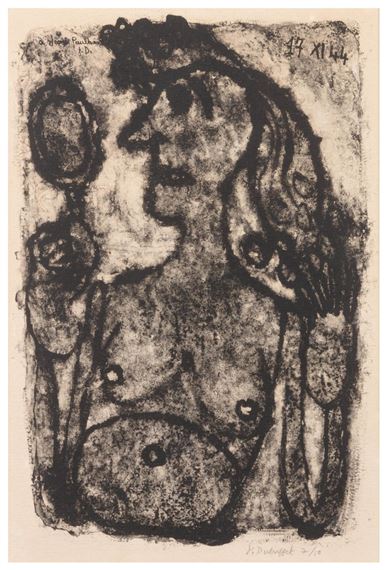 Coquette Au Miroir by Jean Dubuffet, 1944