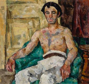 PORTRAIT OF THE ARTIST LEVON BUNATIAN - Pyotr Konchalovsky