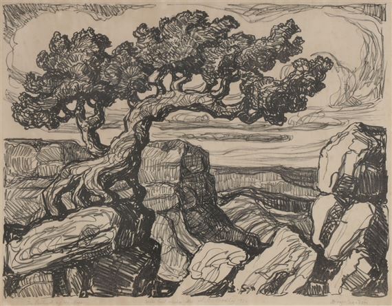 The Sentinel of the Mesa - 1933 by Birger Sandzén