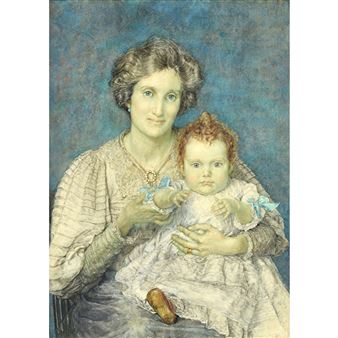 Baby's Throne': Louisa Forbes Robertson and her daughter Olivia - Anna Alma-Tadema