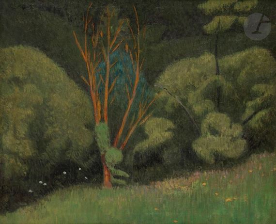 Paysage de Châteauneuf à l'arbre dénudé by Paul Sérusier, circa 1897
