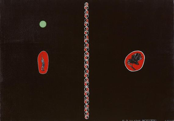 KO TE PAE O TANE by Shane Cotton, 2001