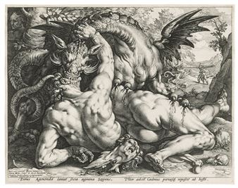 The Dragon devouring the Companions of Cadmus - Hendrick Goltzius