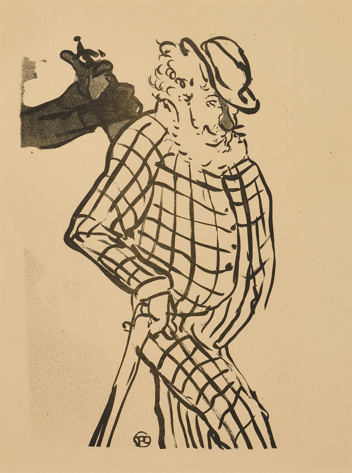 Artwork by Henri de Toulouse-Lautrec, Comique Excentrique Anglais (Eccentric English Comedian), Made of Lithograph on vellum