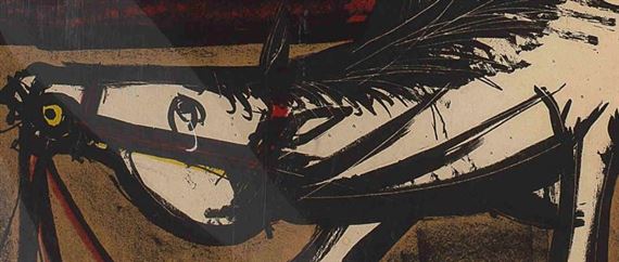 ベルナール・ビュッフェ、「LE CIRQUE-L'ecuyere」 Bernard Buffet | L'Ecuyere (from Le Cirque) | MutualArt