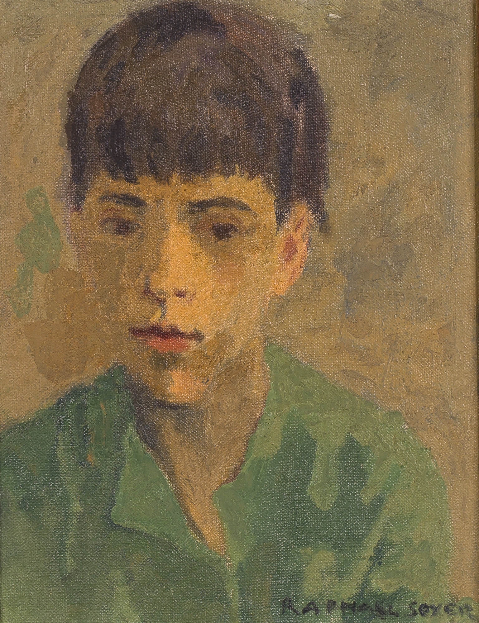 Raphael Soyer | Portrait of a Young Boy | MutualArt