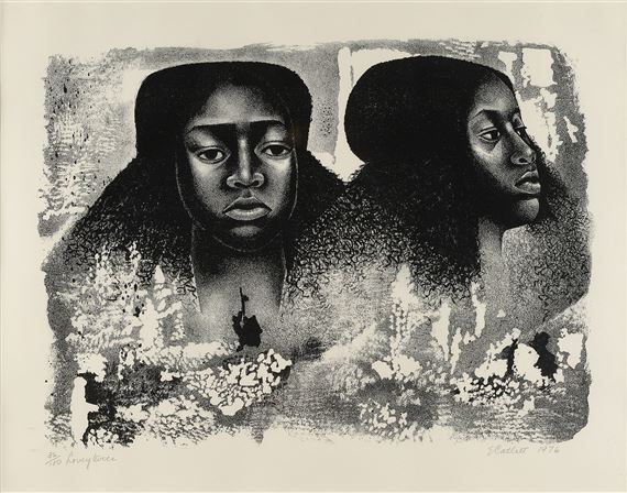 Lovey Twice by Elizabeth Catlett, 1976