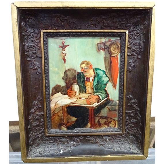 L’artiste à table by Kleofas Bogailei